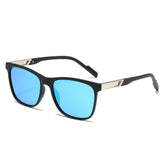 (6 PACK) Wholesale Sunglasses New Arrival Square Polarized Unique Sport Fashion 2025 - BulkSunglassesWholesale.com - Black Frame Blue Mirrored